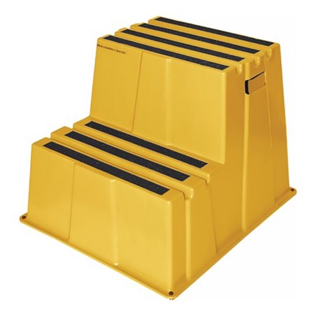 Schwerlasttritt Stufen 2 Plattform-H.500mm Ku.gelb