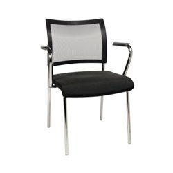 TOPSTAR Besucherstuhl Visit 10 NV29AG200 4 Fuß inkl. Armlehnen sw