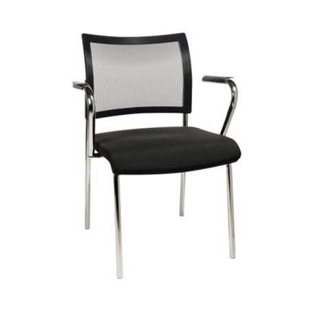 TOPSTAR Besucherstuhl Visit 10 NV29AG200 4 Fuß inkl. Armlehnen sw