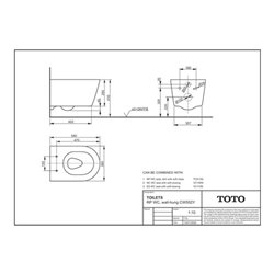 TOTO Wand-WC RP tief, randlos weiß