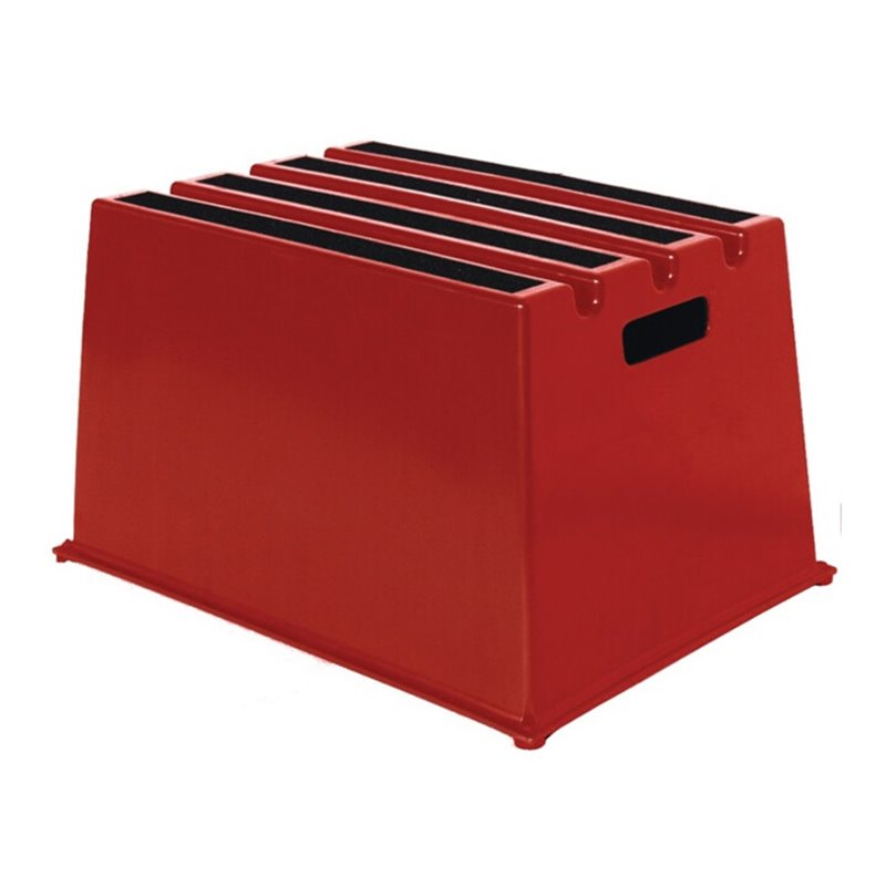 Schwerlasttritt Stufen 1 Plattform-H.307mm Ku.rot