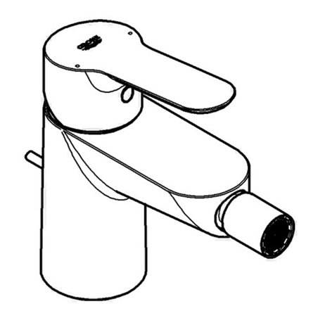 Grohe Einhand-Bidetbatterie BAUEDGE DN 15 chrom