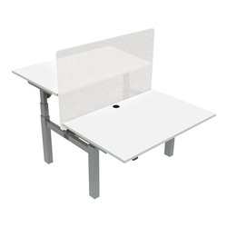 STIER Elektrisch höhenverstellbarer Team-Schreibtisch 501-88 Weiß meliert