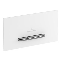 V&B WC-Betätigungsplatte ViConnect 300S 25,3x14,5x2cm, Kunststoff, Tast. chr, weiß