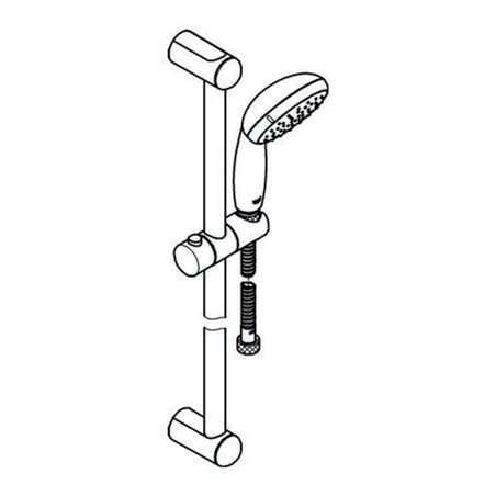 Grohe Brausestangenset I TEMPESTA 100 600 mm, mit Durchflusskonstanthalter 9,5 l/min chrom