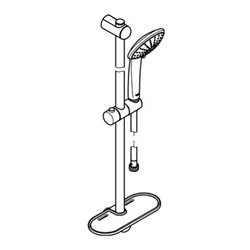 Grohe Brausestangenset EUPHORIA 110 Massage 3 Strahlarten Cool Sunrise