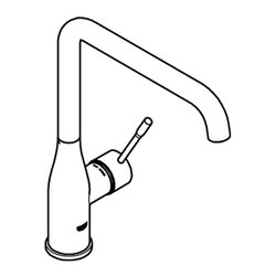 Grohe Einhand-Spültischbatterie SPA COLOURS ESSENCE Nickel poliert