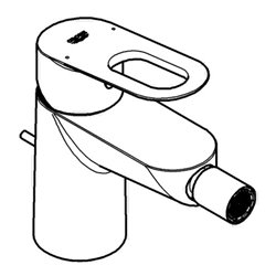 Grohe Einhand-Bidetbatterie BAULOOP DN 15 chrom