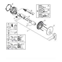 Grohe Einhand-Wannenbatterie EUROSMART Fertigmontageset für Rapido SmartBox (35600) chrom