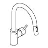 Grohe Spültisch-Einhebelmischer Concetto 1/2', h. Ausl, ausz Dual Br., superst.