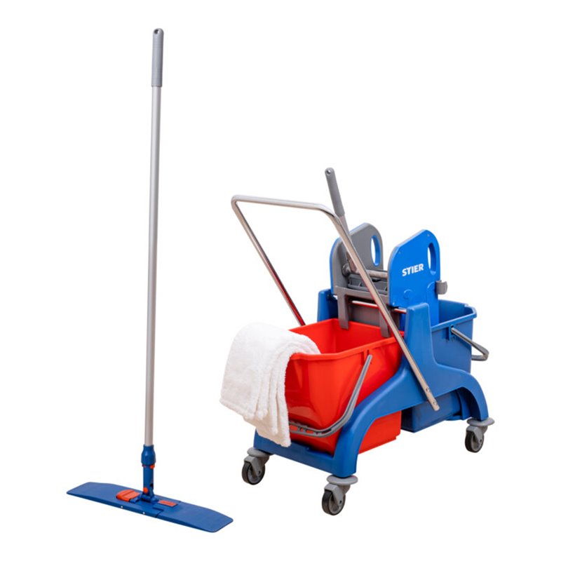 STIER Kunststoff-Reinigungswagen Standard Set