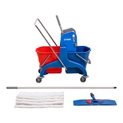 STIER Kunststoff-Reinigungswagen Standard Set