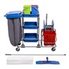 STIER Großer Hygiene- und Reinigungswagen mit Chromrahmen Set