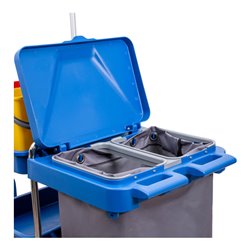 STIER Großer Hygiene- und Reinigungswagen mit Chromrahmen Set