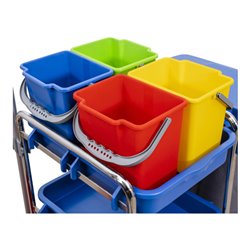 STIER Großer Hygiene- und Reinigungswagen mit Chromrahmen Set