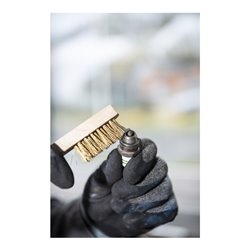 Klingspor BHZ 600 Zündkerzenbürste Anzahl Reihen 3, 45 x 17 x 145 mm, Holzgriff 0,17 Messing