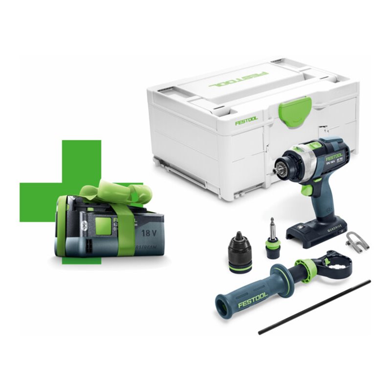 Festool Akku-Schlagbohrschrauber TPC 18/4 I-Basic-5 QUADRIVE (Gratis Akku Aktion)
