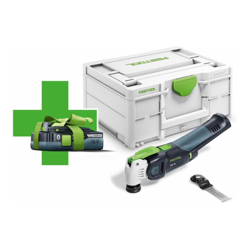 Festool Akku-Oszillierer OSC 18 E-Basic-4,0 VECTURO (Gratis Akku Aktion)