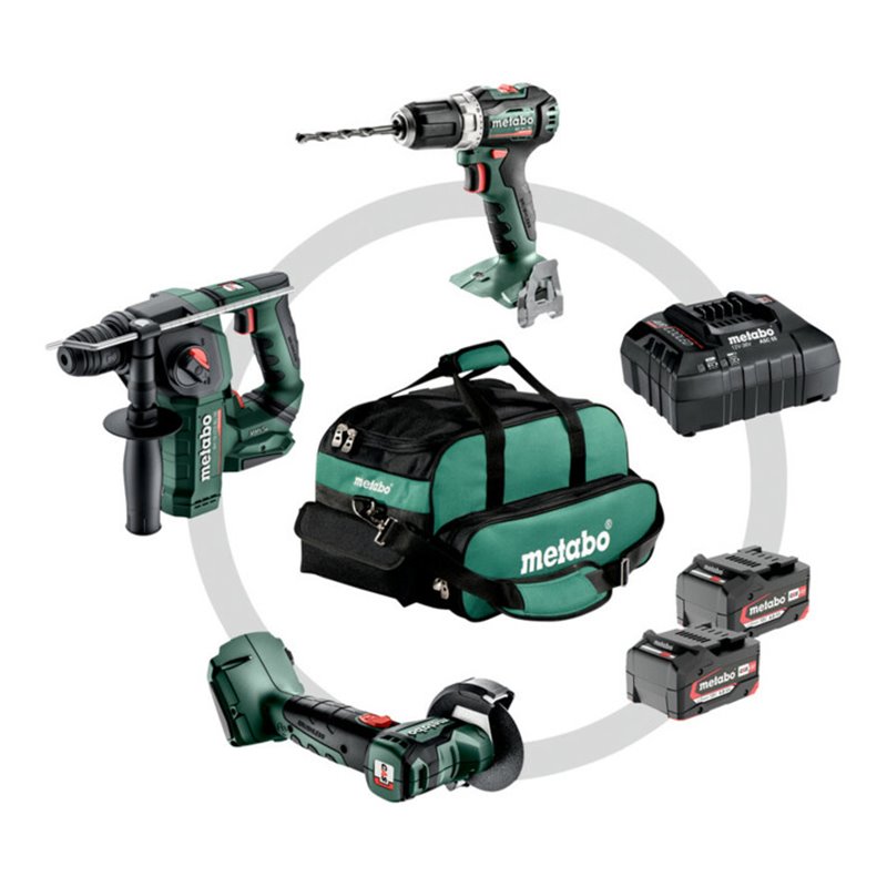 Metabo Akku Combo Set 3.1.1 18 V BS 18 L BL + BH 18 LTX BL 16 + CC 18 LTX BL  Karton