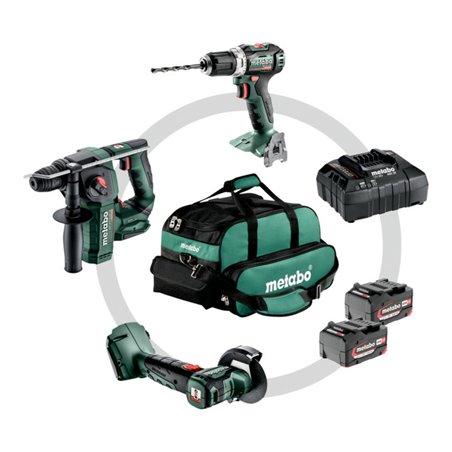 Metabo Akku Combo Set 3.1.1 18 V BS 18 L BL + BH 18 LTX BL 16 + CC 18 LTX BL  Karton