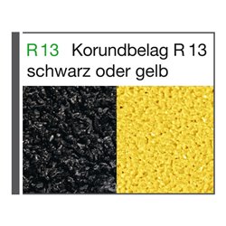 MUNK Mehrpreis pro Stufe Stufenbelag Korundbeschichtung R13 schwarz oder gelb 600 mm