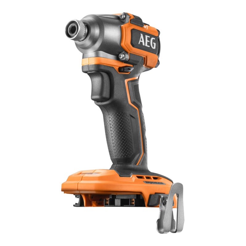 AEG Brushless Akku-Schlagschrauber BSS18SBL-0, Sub-Compact, 18V, Solo-Version inkl. Gürtelclip