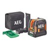 AEG Kreuzlinienlaser CLG3-30K, 30 m, grün, inkl. Tasche, 3x AA Batterien, Wandhalterung (magnetisch), Laser-Zieltafel, Klettband
