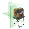 AEG Kreuzlinienlaser CLG3-30K, 30 m, grün, inkl. Tasche, 3x AA Batterien, Wandhalterung (magnetisch), Laser-Zieltafel, Klettband