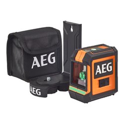 AEG Kreuzlinienlaser CLG2-20B, 20 m, grün, inkl. Tasche, 2x AA Batterien, Wandhalterung (magnetisch), Klettband