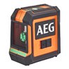 AEG Kreuzlinienlaser CLG2-20B, 20 m, grün, inkl. Tasche, 2x AA Batterien, Wandhalterung (magnetisch), Klettband
