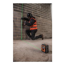 AEG Kreuzlinienlaser CLG2-20B, 20 m, grün, inkl. Tasche, 2x AA Batterien, Wandhalterung (magnetisch), Klettband