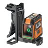 AEG Kreuzlinienlaser CLG2-20K, 20 m, grün, inkl. Tasche, 2x AA Batterien, Wandhalterung (magnetisch), Laser-Zieltafel, Klettband