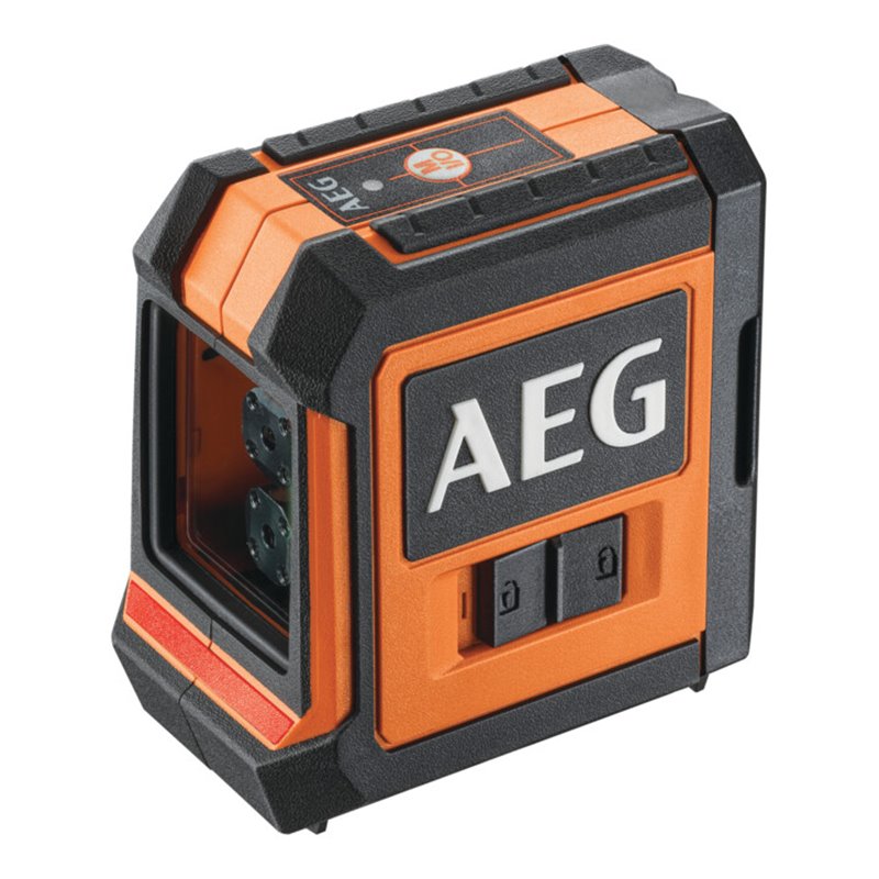 AEG Kreuzlinienlaser CLR2-15B, 15 m, rot, inkl. Tasche, 2x AA Batterien, Wandhalterung (magnetisch), Klettband