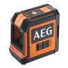 AEG Kreuzlinienlaser CLR2-15B, 15 m, rot, inkl. Tasche, 2x AA Batterien, Wandhalterung (magnetisch), Klettband