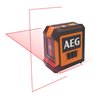 AEG Kreuzlinienlaser CLR2-15B, 15 m, rot, inkl. Tasche, 2x AA Batterien, Wandhalterung (magnetisch), Klettband