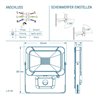 Ansmann Luminary LED-Wandstrahler PIR 30 W Bewegungsmelder, bis zu 2400 Lumen WFL2400S