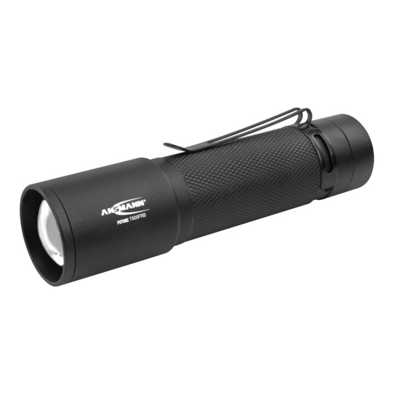 Ansmann Taschenlampe mit Akku oder Batterie betrieb + Gürtelclip T600FRB