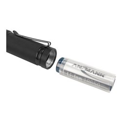 Ansmann Taschenlampe mit Akku oder Batterie betrieb + Gürtelclip T600FRB