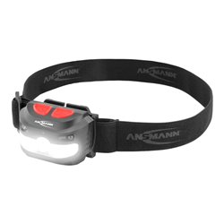 Ansmann Sensor-Stirnlampe 4W COB + 5W LED, spritzwassergeschützt HD250RS