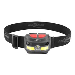 Ansmann Sensor-Stirnlampe 4W COB + 5W LED, spritzwassergeschützt HD250RS