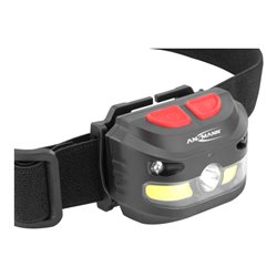 Ansmann Sensor-Stirnlampe 4W COB + 5W LED, spritzwassergeschützt HD250RS