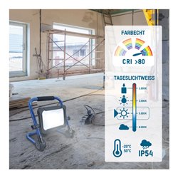 Ansmann 20 W wiederaufladbarer Luminary LED Strahler, 1600 Lumen FL1600R