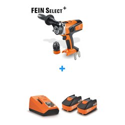 Fein 4-Gang Akku-Bohrschrauber ASCM 18 QM Select + Fein Akku-Starter-Set, Spannung 18 V, Kapazität 6 Ah