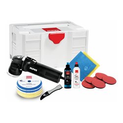 Rupes Renovierungskit LHR75E mit 4 Wolle Pad, 2 Polituren, Starterkit Schleifen, 2 Mf Tuecher, 1 Schuerze, Schwammentferner, Sys