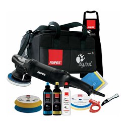 Rupes Exzenter-Poliermaschine LHR 15 ES Kit LUX mit 2 Schwaemmen, 2 Wolle Pad, 3 Polituren- 3 Mf Tuecher-1 Schuerze- Schwammentf