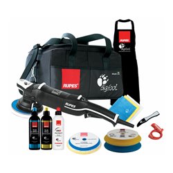 Rupes Exzenter-Poliermaschine LHR 21 Mark III Kit LUX mit 2 Schwaemmen, 2 Wolle Pad, 3 Polituren- 3 Mf Tuecher-1 Schuerze- Schwa
