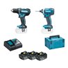 Makita Akku-Schrauber-Set 18V, Akku-Bohrschrauber DDF482Z + Akku-Schlagschrauber DTD152Z