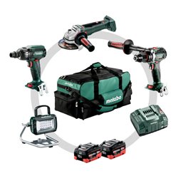 Metabo Akkuset Combo Set 4.3.2 18 V (691175000), BS 18 LTX BL I + SSW 18 LTX 400 BL + WB 18 LTX BL 125 Q + BSA 14.4-18 LED