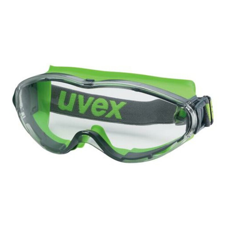 Uvex Vollsichtbrille ultrasonic, UV400 farblos supravision extreme grau/lime