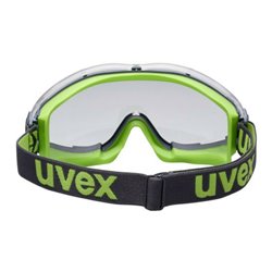 Uvex Vollsichtbrille ultrasonic, UV400 farblos supravision extreme grau/lime